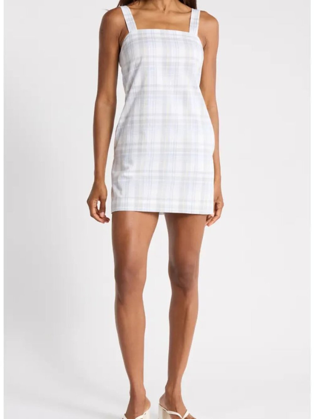 NWT Theory Sleeveless Mod Olympic Multi Cotton Madras Dress Check Plaid